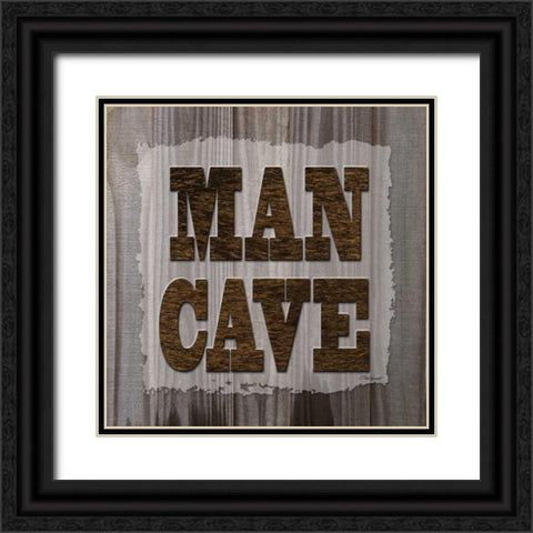 ManCave Wood Sq Black Ornate Wood Framed Art Print with Double Matting by Williams, Todd