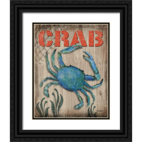 Crab Black Ornate Wood Framed Art Print with Double Matting by Williams, Todd