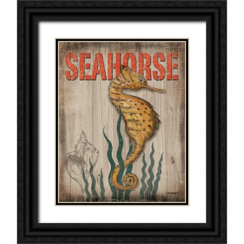 Seahorse Black Ornate Wood Framed Art Print with Double Matting by Williams, Todd