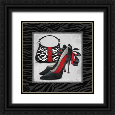 Zebra Fashion II Black Ornate Wood Framed Art Print with Double Matting by Williams, Todd