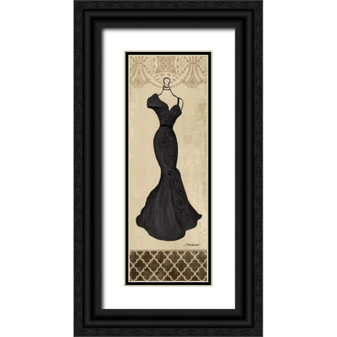 Black Fashion Dress III Black Ornate Wood Framed Art Print with Double Matting by Williams, Todd
