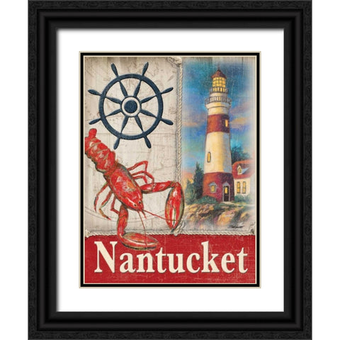 Nantucket Black Ornate Wood Framed Art Print with Double Matting by Williams, Todd