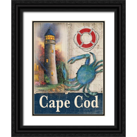Cape Cod Black Ornate Wood Framed Art Print with Double Matting by Williams, Todd