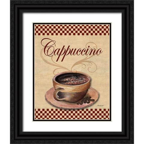 Cafe Cappuccino Black Ornate Wood Framed Art Print with Double Matting by Williams, Todd
