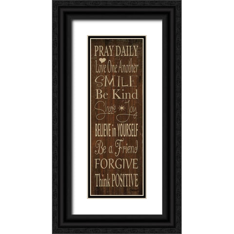 Words to Live By I Black Ornate Wood Framed Art Print with Double Matting by Williams, Todd