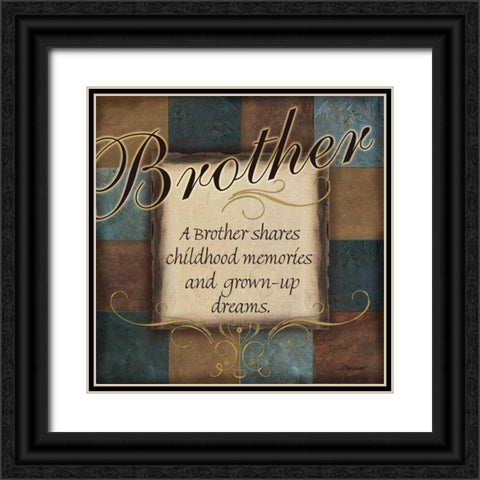 Brother Black Ornate Wood Framed Art Print with Double Matting by Williams, Todd