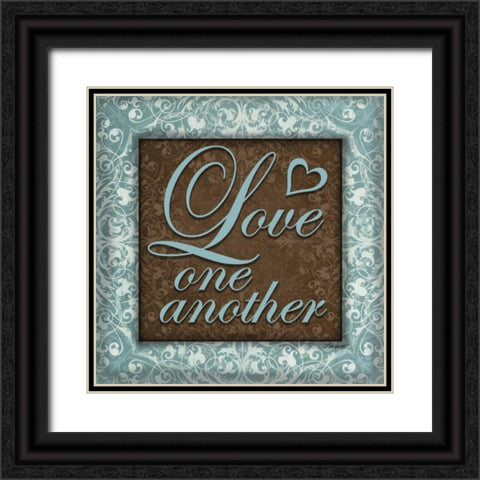 Love One Another Black Ornate Wood Framed Art Print with Double Matting by Williams, Todd