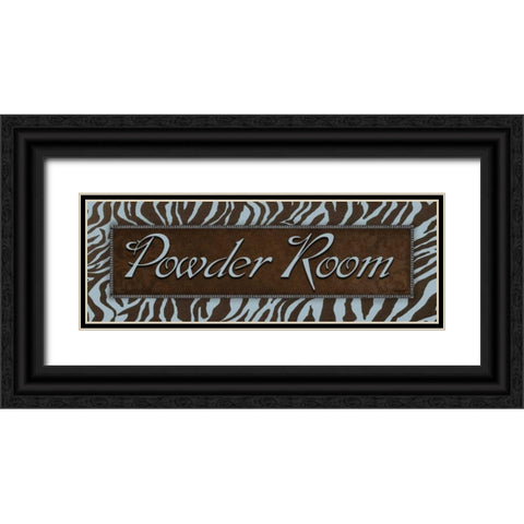 Powder Room Black Ornate Wood Framed Art Print with Double Matting by Williams, Todd