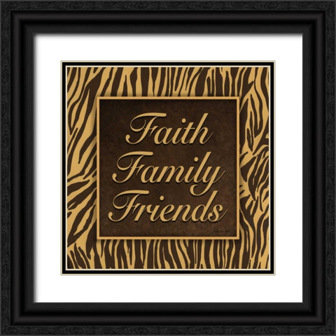 Faith - Family - Friends II Black Ornate Wood Framed Art Print with Double Matting by Williams, Todd