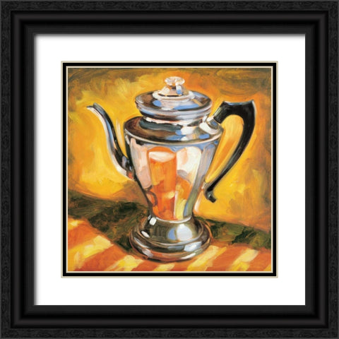 Tea Pot II Black Ornate Wood Framed Art Print with Double Matting by Waldron, Sarah