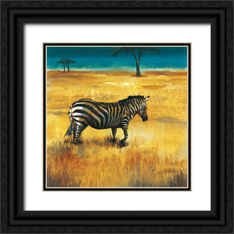 On the Plains I Black Ornate Wood Framed Art Print with Double Matting by Werbelow, Selina