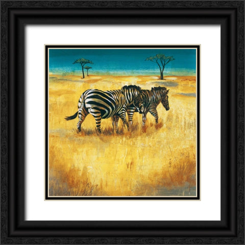 On the Plains II Black Ornate Wood Framed Art Print with Double Matting by Werbelow, Selina