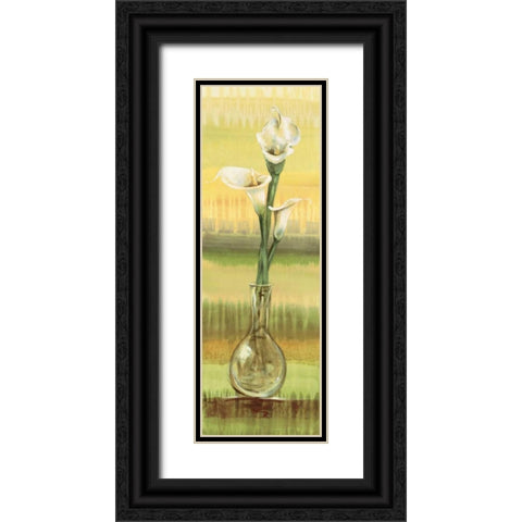 Calla Lilies Black Ornate Wood Framed Art Print with Double Matting by Werbelow, Selina