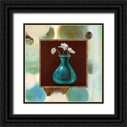 Daisies II Black Ornate Wood Framed Art Print with Double Matting by Werbelow, Selina