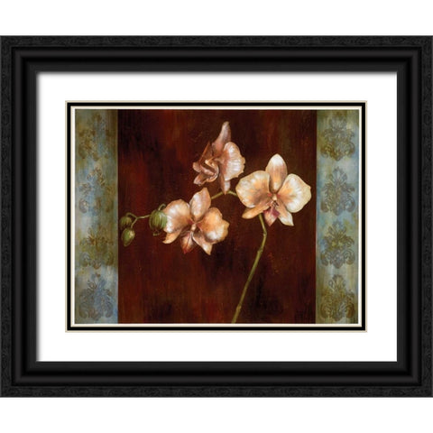 Greige II Black Ornate Wood Framed Art Print with Double Matting by Werbelow, Selina