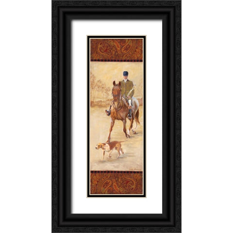 On the Hunt II Black Ornate Wood Framed Art Print with Double Matting by Wacaster, Linda