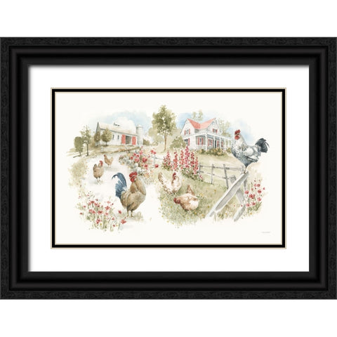 Countryside X Black Ornate Wood Framed Art Print with Double Matting by Audit, Lisa
