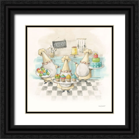 Everyday Gnomes VI-Pastry Black Ornate Wood Framed Art Print with Double Matting by Audit, Lisa