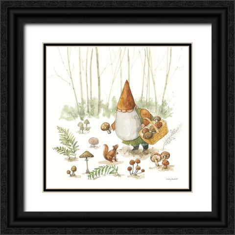 Everyday Gnomes IX-Mushroom Black Ornate Wood Framed Art Print with Double Matting by Audit, Lisa