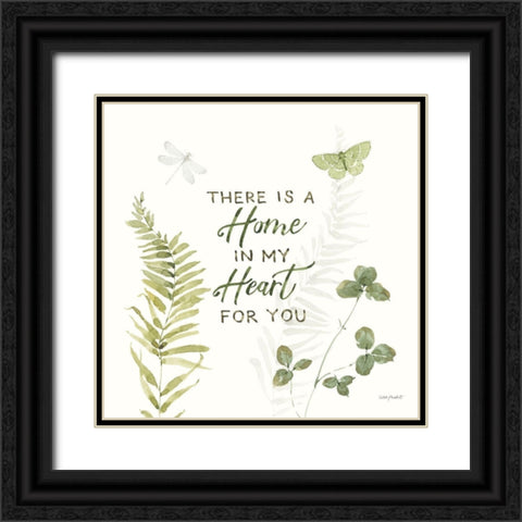 Green Fields VIII Black Ornate Wood Framed Art Print with Double Matting by Audit, Lisa