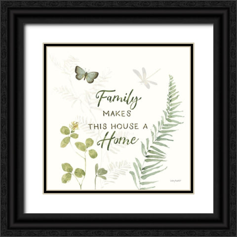 Green Fields IX Black Ornate Wood Framed Art Print with Double Matting by Audit, Lisa