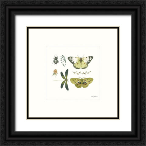 Green Fields XII Black Ornate Wood Framed Art Print with Double Matting by Audit, Lisa