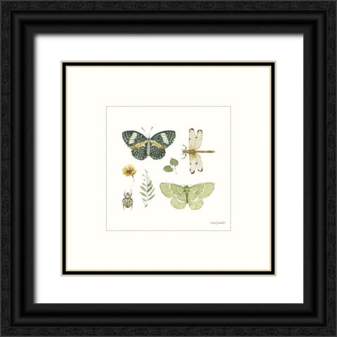 Green Fields XIII Black Ornate Wood Framed Art Print with Double Matting by Audit, Lisa