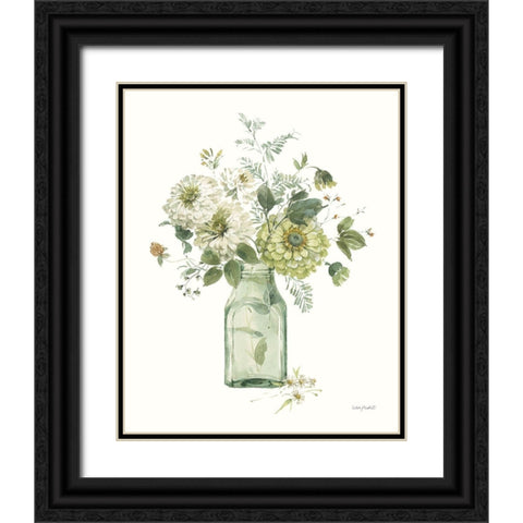 Green Fields XXIV Black Ornate Wood Framed Art Print with Double Matting by Audit, Lisa