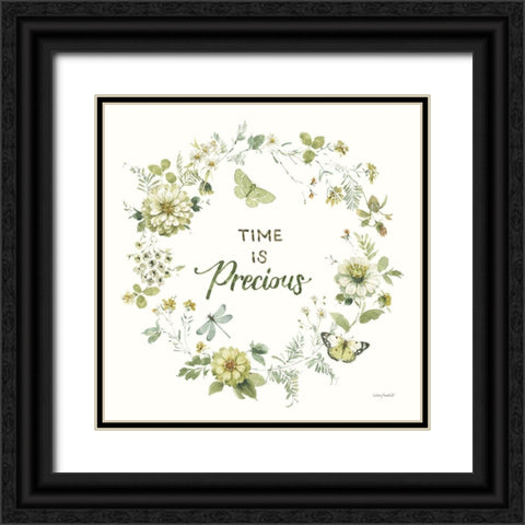 Green Fields XXVI Black Ornate Wood Framed Art Print with Double Matting by Audit, Lisa