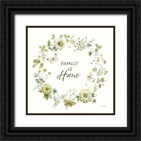 Green Fields XXVII Black Ornate Wood Framed Art Print with Double Matting by Audit, Lisa