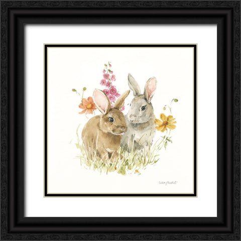 Hop on Spring II Black Ornate Wood Framed Art Print with Double Matting by Audit, Lisa