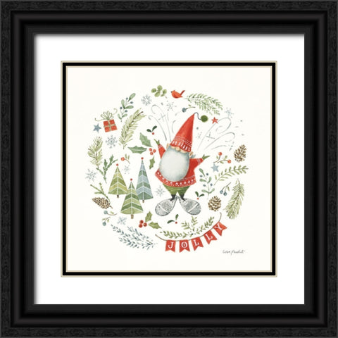 Jolly Gnomes V Black Ornate Wood Framed Art Print with Double Matting by Audit, Lisa