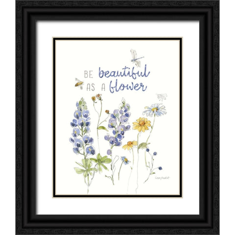 Lovely Blues VI Black Ornate Wood Framed Art Print with Double Matting by Audit, Lisa