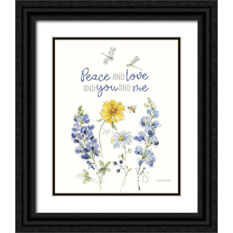 Lovely Blues VII Black Ornate Wood Framed Art Print with Double Matting by Audit, Lisa