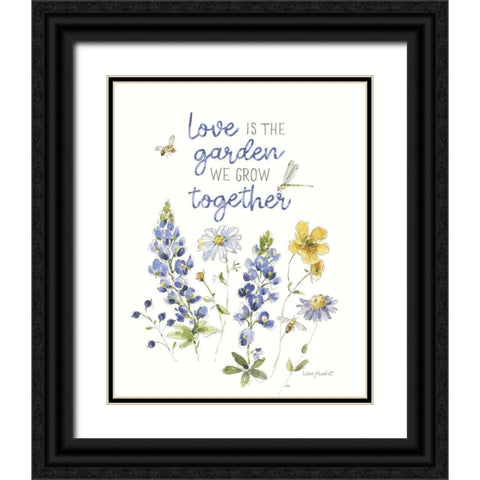 Lovely Blues IX Black Ornate Wood Framed Art Print with Double Matting by Audit, Lisa