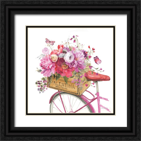 Obviously Pink XXXIV Black Ornate Wood Framed Art Print with Double Matting by Audit, Lisa