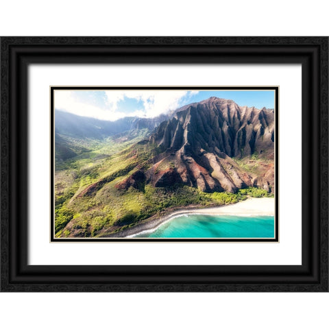 Northshore I Black Ornate Wood Framed Art Print with Double Matting by Head, Danny