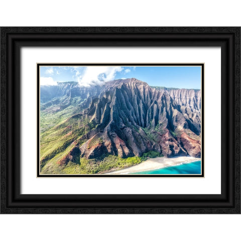 Northshore II Black Ornate Wood Framed Art Print with Double Matting by Head, Danny