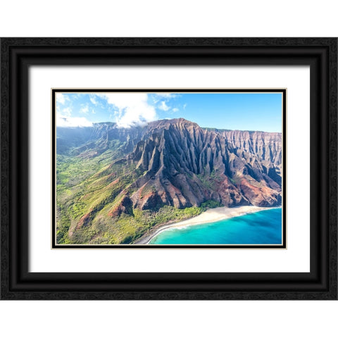 Northshore III Black Ornate Wood Framed Art Print with Double Matting by Head, Danny