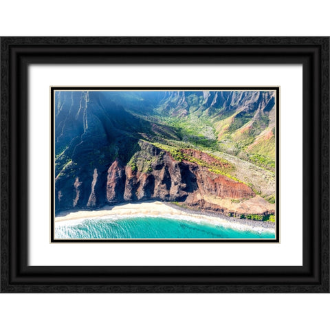 Northshore IV Black Ornate Wood Framed Art Print with Double Matting by Head, Danny