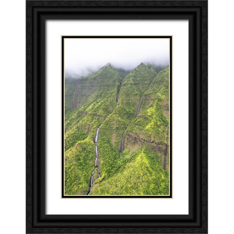 Water Ribbons I Black Ornate Wood Framed Art Print with Double Matting by Head, Danny