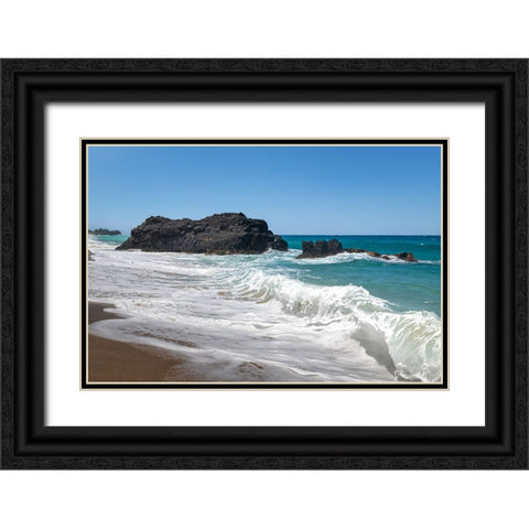 Beaking Surf I Black Ornate Wood Framed Art Print with Double Matting by Head, Danny