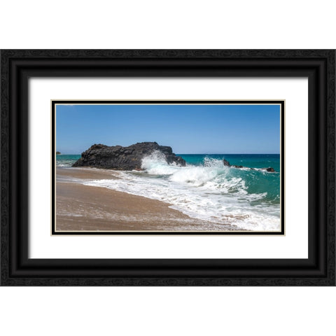 Breaking Surf III Black Ornate Wood Framed Art Print with Double Matting by Head, Danny
