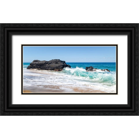Breaking Surf IV Black Ornate Wood Framed Art Print with Double Matting by Head, Danny