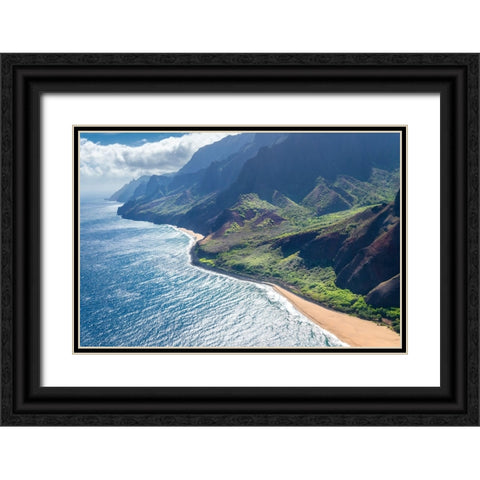 Paradise Black Ornate Wood Framed Art Print with Double Matting by Head, Danny
