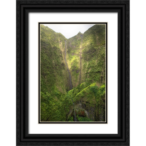 Crater Wall I Black Ornate Wood Framed Art Print with Double Matting by Head, Danny