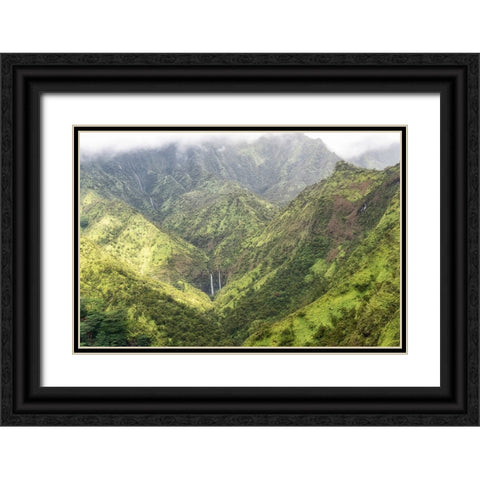 Tropical Valley Black Ornate Wood Framed Art Print with Double Matting by Head, Danny
