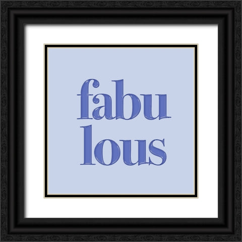 Blue Fabulous Black Ornate Wood Framed Art Print with Double Matting by Aesthete