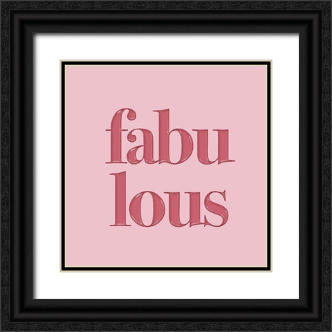 Pink Fabulous Black Ornate Wood Framed Art Print with Double Matting by Aesthete