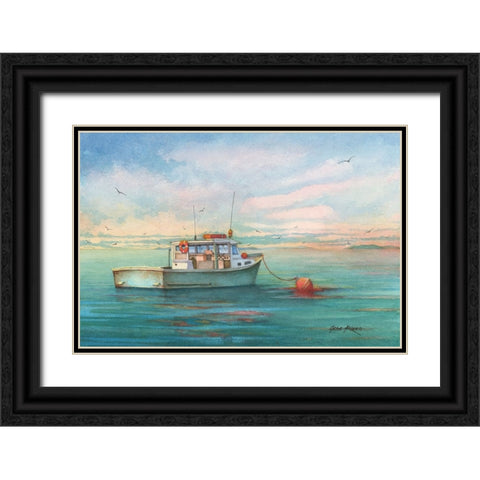At Anchor Black Ornate Wood Framed Art Print with Double Matting by Rizzo, Gene